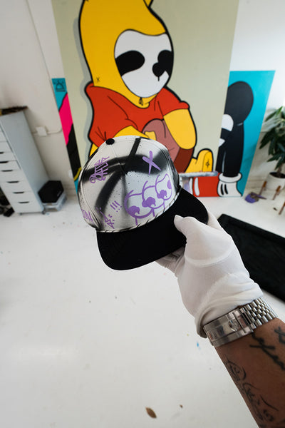 Custom Painted SLOTH Branded Bills Hat 01