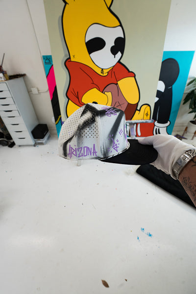 Custom Painted SLOTH Branded Bills Hat 01