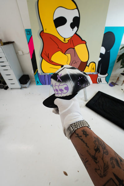 Custom Painted SLOTH Branded Bills Hat 01
